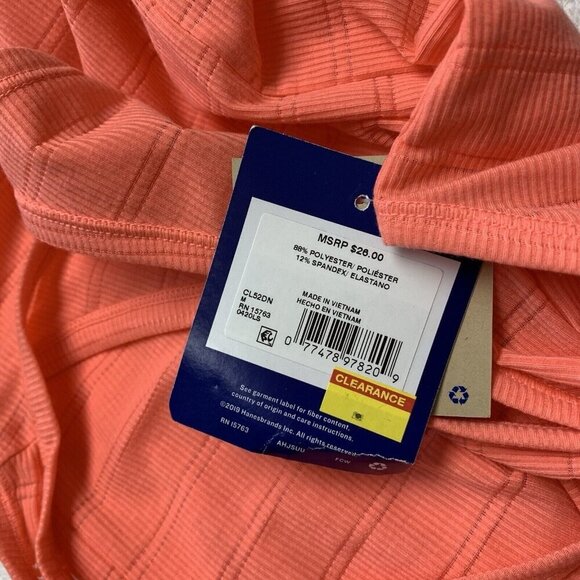Champion Women's Racerback Tank Top Size Medium Coral Orange Scoop Neck NWT - Picture 6 of 6